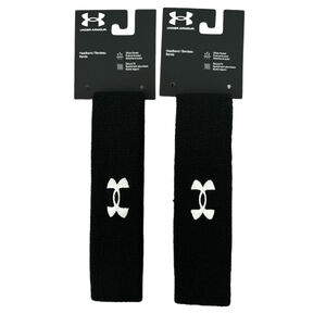 Under Armour sweatbands black, Head Band X 2